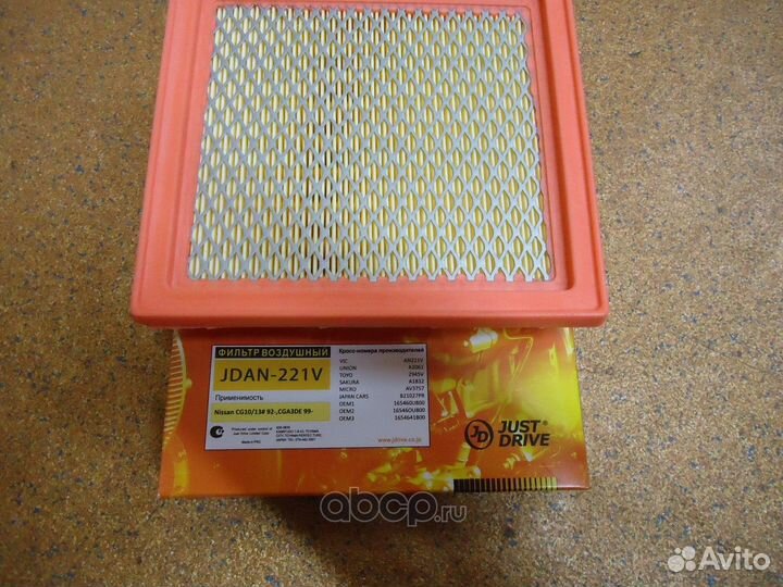 Воздушный фильтр Just Drive jdan221V