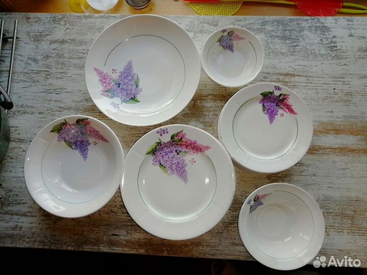 Столовый сервиз Сирень Добрушский фз новый