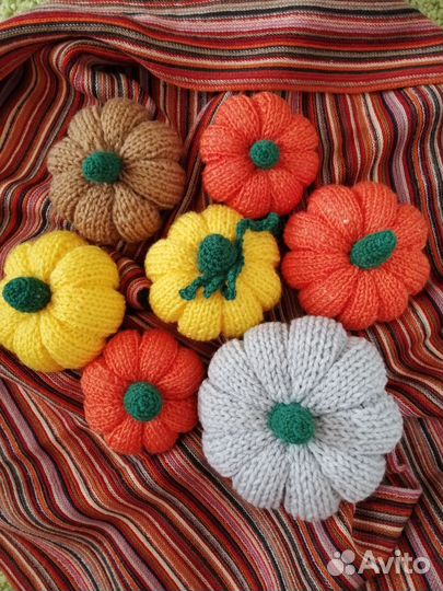 Вязаная тыква декор
