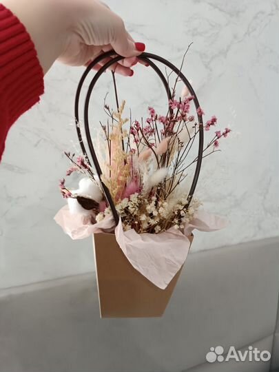 Букет из сухоцветов подарок на день учителя