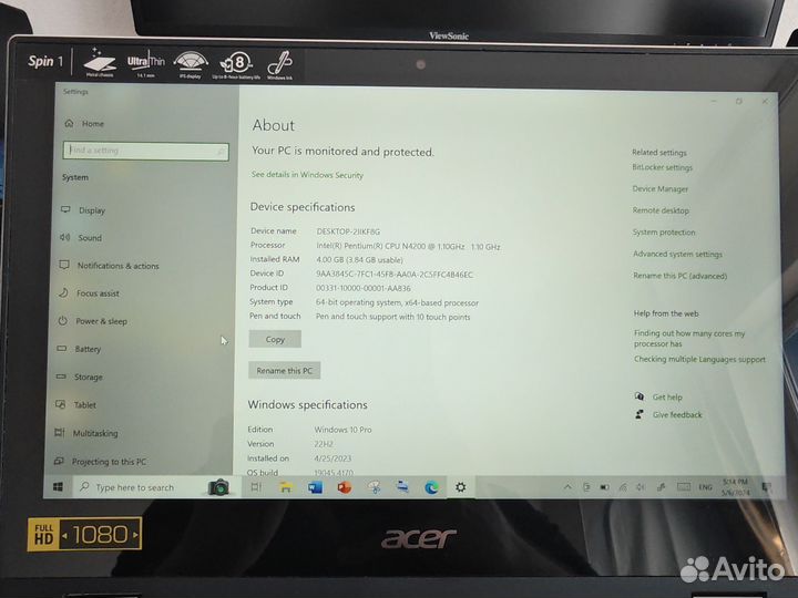 Acer Spin 1 SP111-32N