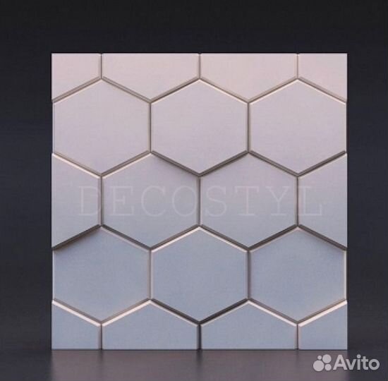 Гипсовая 3D панель DecoStyl Шестигранник