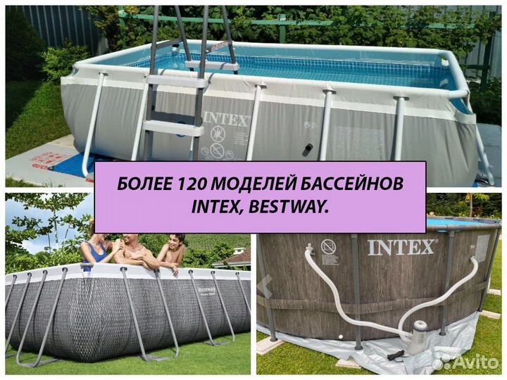 Бассейн каркасный / бассейн intex