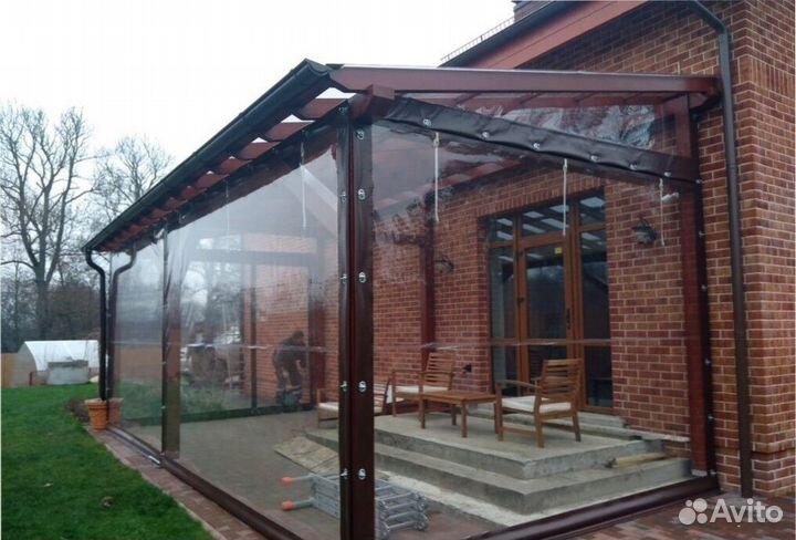 Мягкие окна для террас и беседок / не лопаются