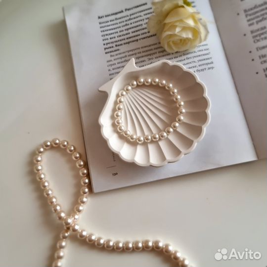 Поднос из гипса,ракушка 