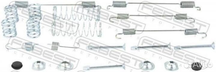 Febest 0204-D10R-KIT К-кт монтажный барабанных колодок renault duster 2009-2018 0204-D10R-KIT
