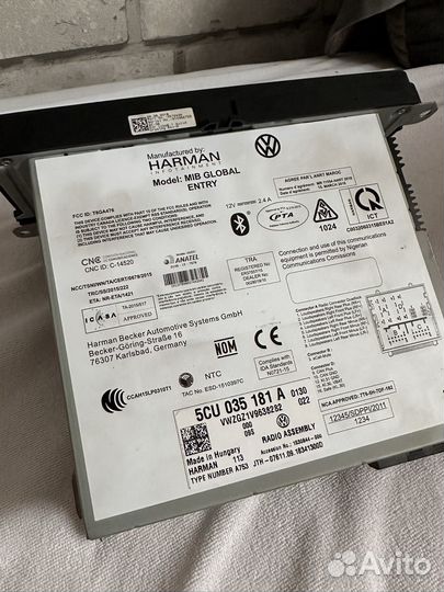 Магнитола на Volkswagen Polo седан 2018 год