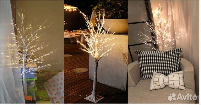 Светодиодное дерево ночник 90см. светильник