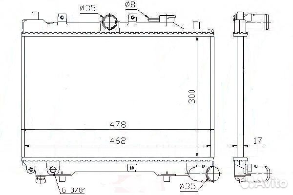 Радиатор охлаждения tomsun Mazda 323 BF