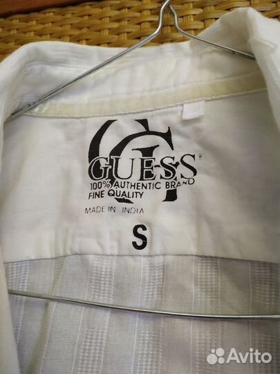 Мужская рубашка белая Guess лето