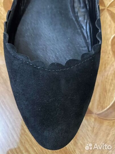 Балетки замшевые