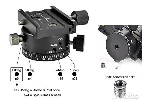 Fotomate 360 degree Panoramic Tripod Head Gimbal