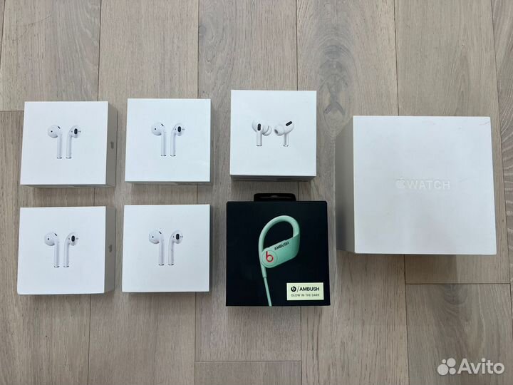 Коробки Apple Airpods, Apple Watch, Powerbeats