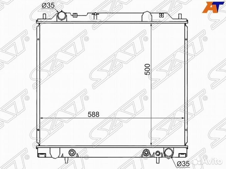 Радиатор охлаждения Митсубиси Делика L400 2.8 94-0