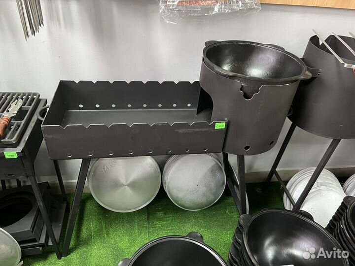 Мангал с печкой под казан 3мм