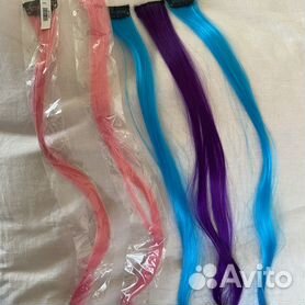 Цветные пряди для волос на крабике «Самой милой леди» (6 шт)