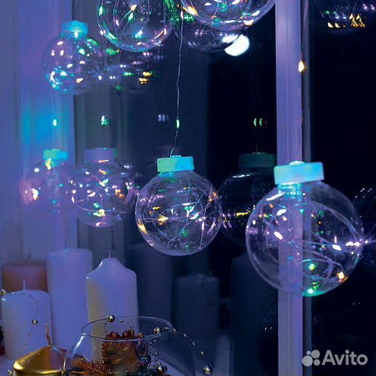 Электрогирлянда комнатная Нить 4.5м 150 ламп разно