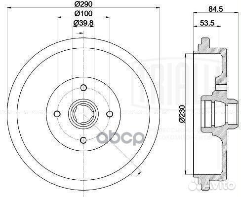 Барабан тормозной VW passat 88- tf535549 Trialli