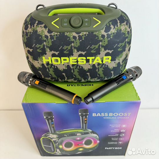 Колонка Hopestar Party Box 120 Ватт + 2 микрофона