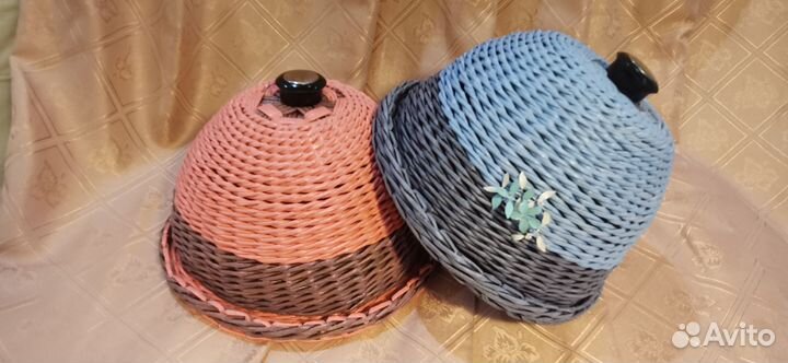 Хлебницы из бумажной лозы