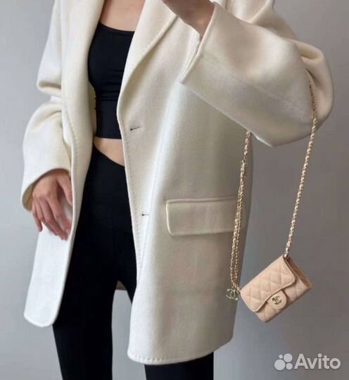 Мини сумка chanel кожаная