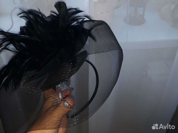 Ободок с вуалью(шляпка)