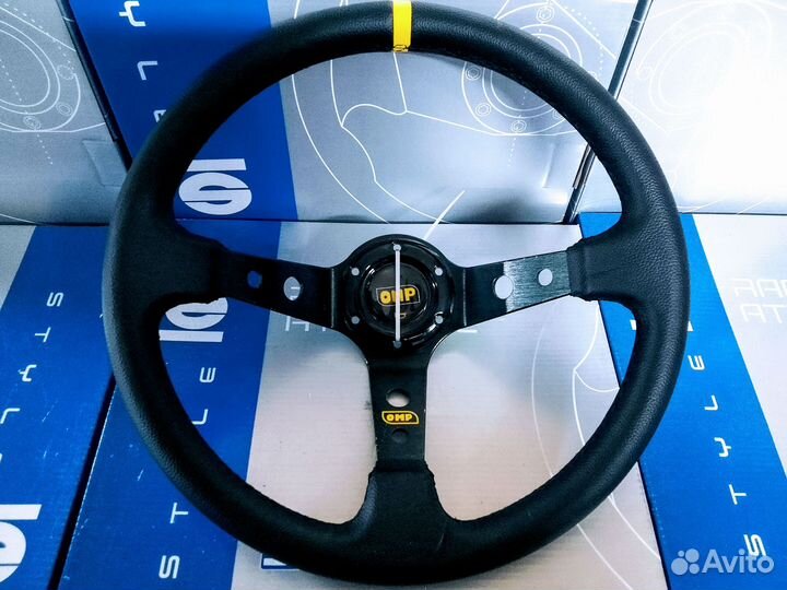 Спортивный руль OMP кожа пвх