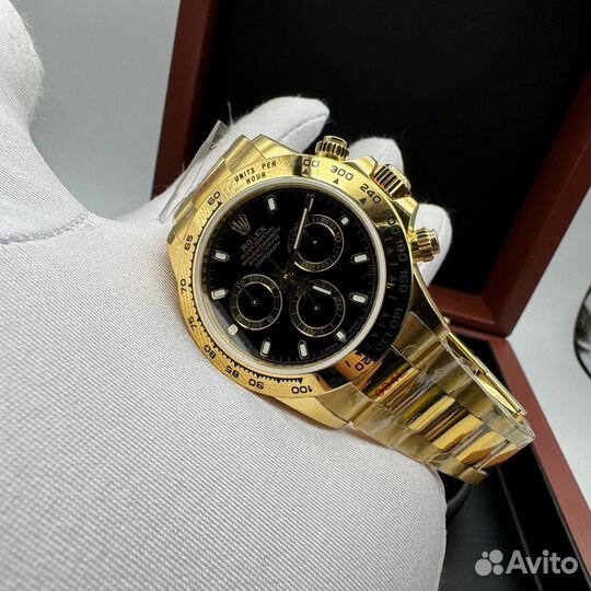 Часы Rolex Daytona Yellow Gold 116508 Black set wi