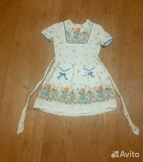 Нарядное платье белое хлопок на девочку 128 рост