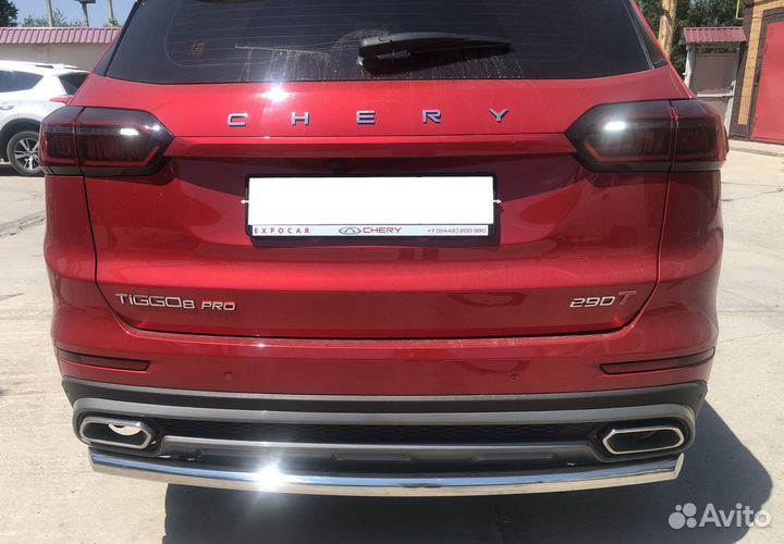 Защита заднего бампера Chery Tiggo 8 Pro 2021