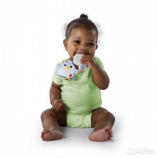 Прорезыватель с зажимом - Пингвин