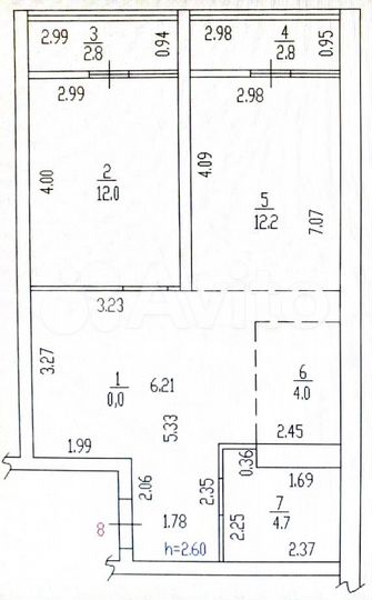 3-к. квартира, 58 м², 1/10 эт.