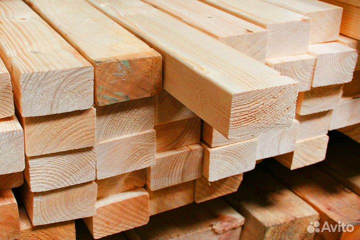 Брус из лиственницы, строганный, натуральный