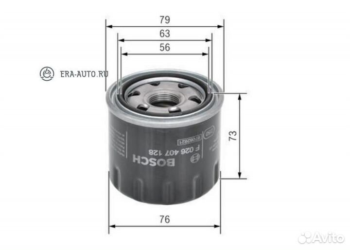 Bosch F 026 407 128 Фильтр масляный chrysler/GM/su