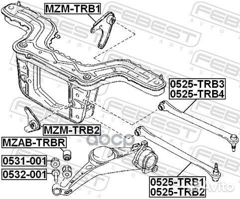 Болт с эксцентриком ford Escape/mazda Tribute 0