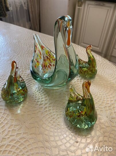 Винтажная пепельница «лебеди» СССР