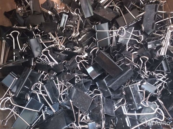 Зажимы для бумаги суперцена 100шт (разносорт)