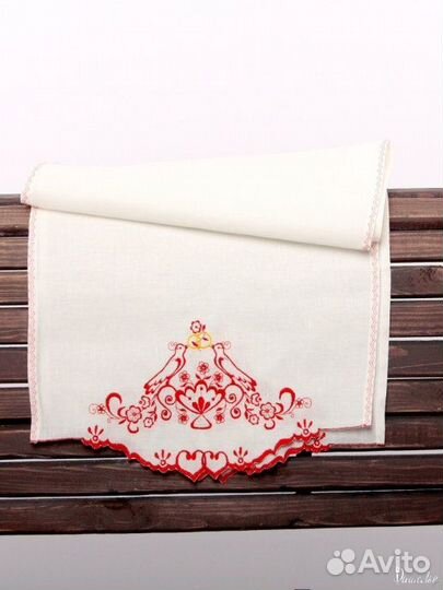 Продается льняной свадебный рушник для каравая