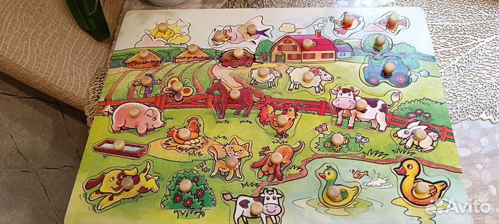 Деревянный пазл Ферма. Бронь