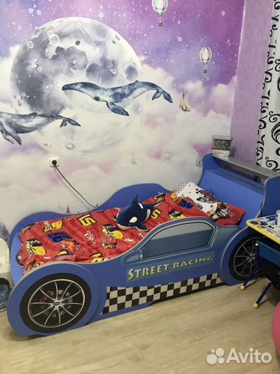 Кровать машина с подсветкой