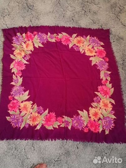 Платок Шаль Шерсть Шелк