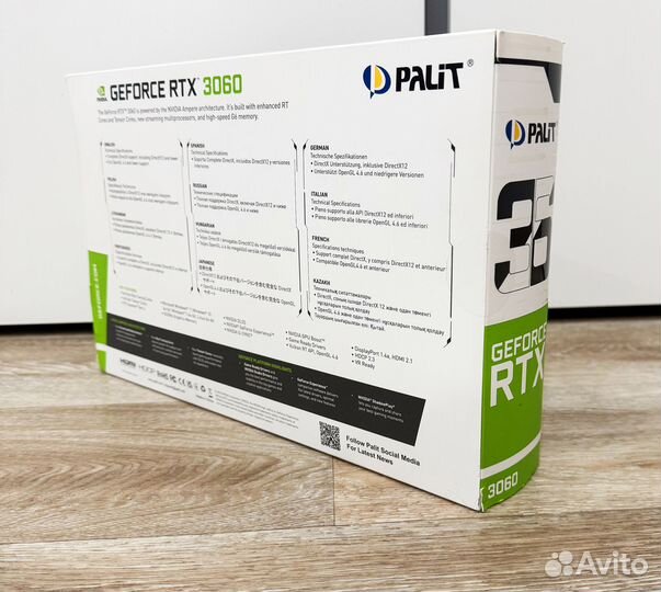 Новая Видеокарта Palit RTX 3060 Dual 12GB