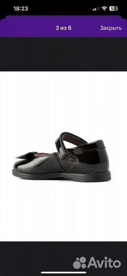 Туфли новые школьные для девочки 34р, натур.кожа