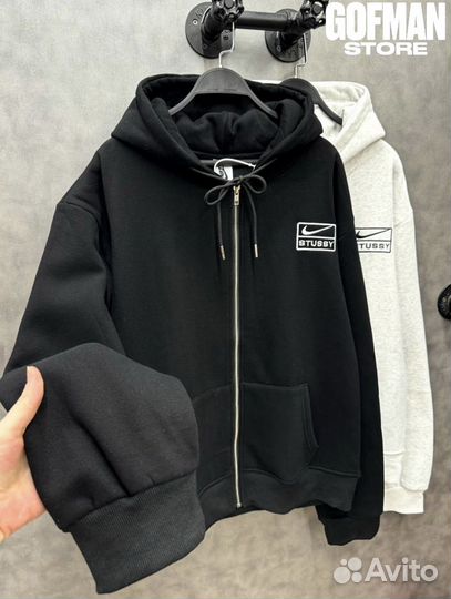 Зипхуди Nike&Stussy (флисовые )