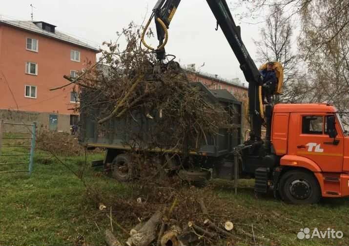 Вывоз мусора ломовоз с хапугой 32м3