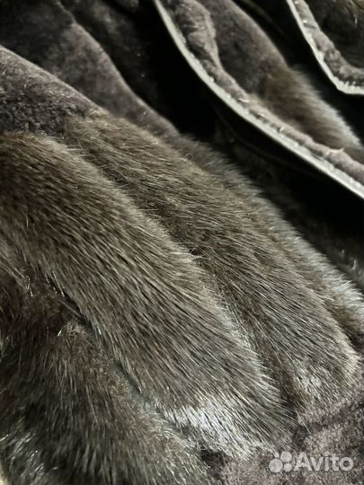 Шуба мутон и норка натуральная