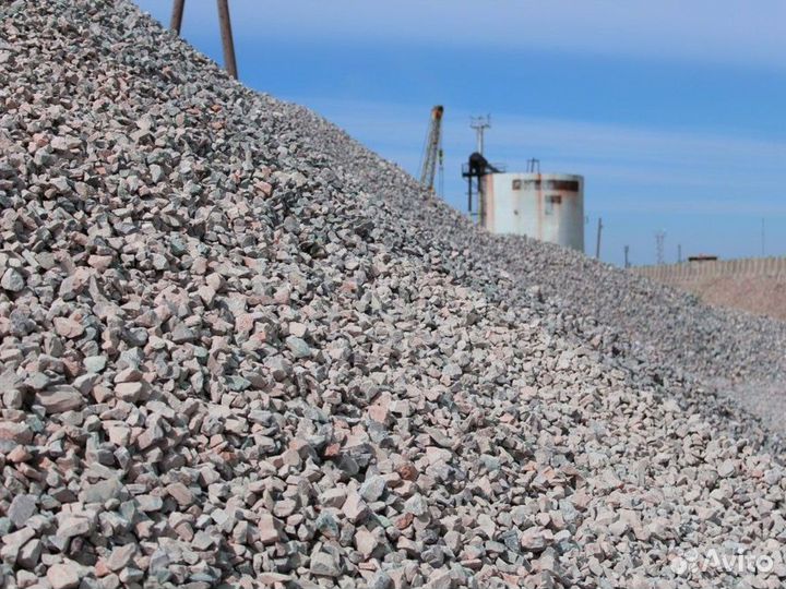 Щебень \ Песок \ Земля гранитный крупный от 3кубов