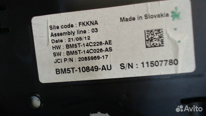 Щиток приборов Ford Focus 3, 2012