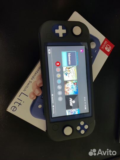 Nintendo switch lite прошитая чип синяя