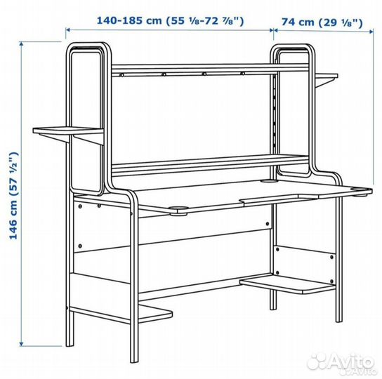 Компьютерный стол IKEA fredde